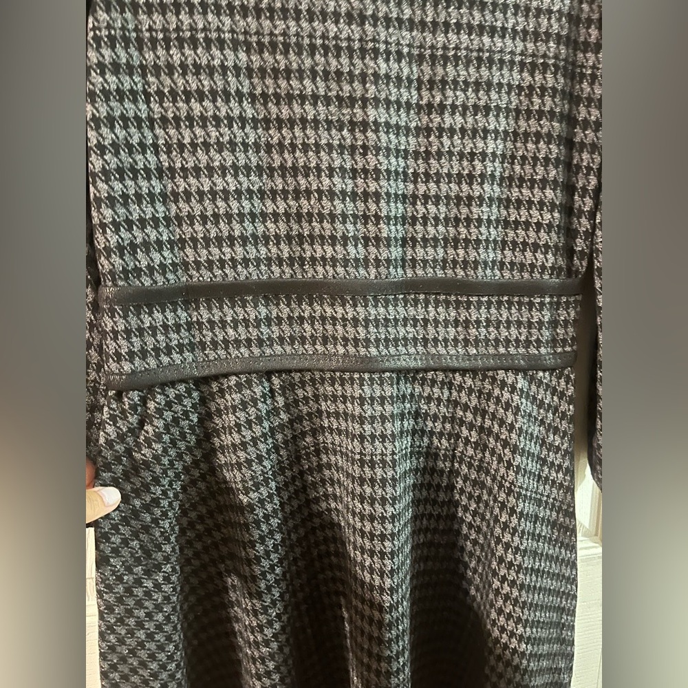 Max Studio Houndstooth Pattern Fit & Flare Dress … - image 6